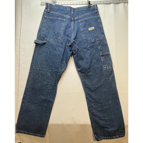 Wrangler jeans mens 33 x 31 carpenter utility pockets 94LS0DV blue - Picture 3 of 8